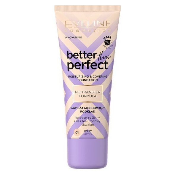 EVELINE KOLOROWKA Eveline Better Than Perfect Podkład nawilżająco-kryjący nr 01 Ivory 30ml