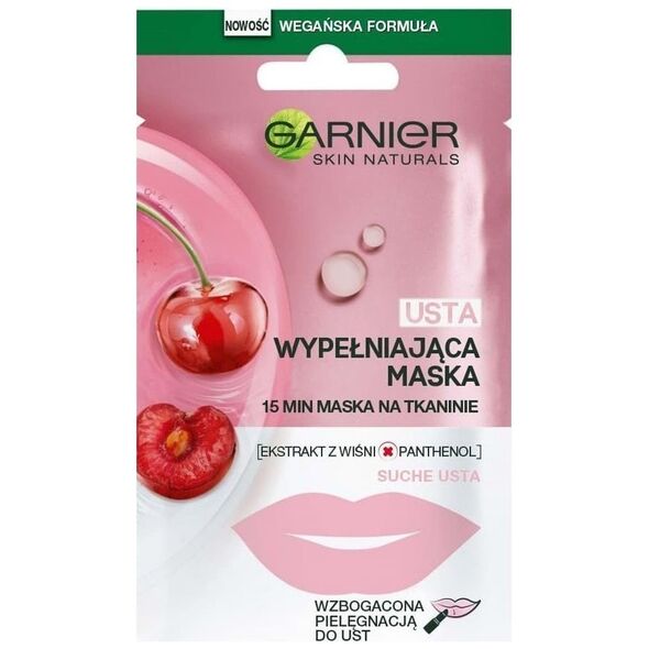 Garnier Garnier Skin Naturals Maseczka nawilżająca na usta  Cherry  1 szt.