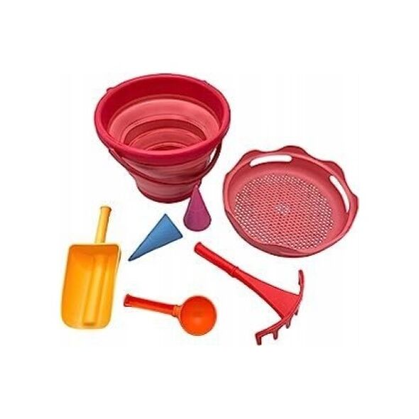 Schildkrot SFS 7in1 Sand Toys folding bucket red