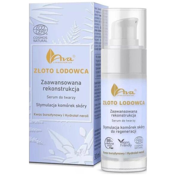 Ava Złoto lodowca - Serum do twarzy - Zaawansowana rekonstrukcja Złoto Lodowca, 30 ml