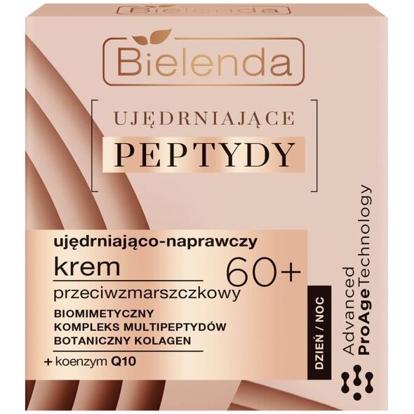 Bielenda Ujędrniające Peptydy 60+ Ujędniająco-Naprawczy  Krem przeciwzmarszczkowy na dzień i noc 50ml