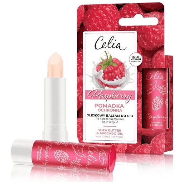 Celia Celia Pomadka ochronna - Olejkowy balsam do ust Raspberry 1szt
