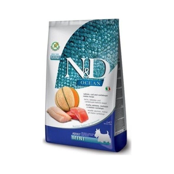 Farmina FARMINA N&D OCEAN DOG SALMON, COD & CANTALOUPE MELON ADULT MINI 2,5kg