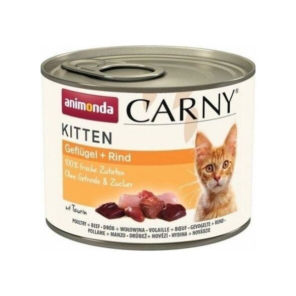 Animonda ANIMONDA Carny Kitten smak: drób,wołowina 200g