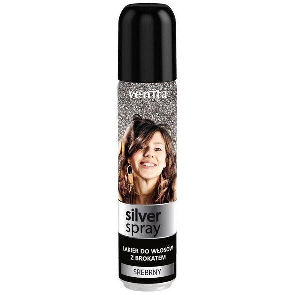 Venita Lakier do włosów z brokatem Srebrny 75ml