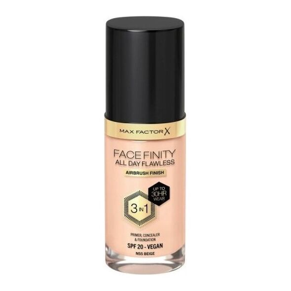 MAX FACTOR Kremowy podkład do makijażu Max Factor Facefinity 3 w 1 Spf 20 N 55-beige 30 ml