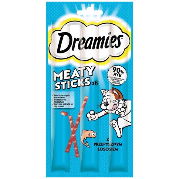 Dreamies Dreamies Meaty Sticks Łosoś 30g