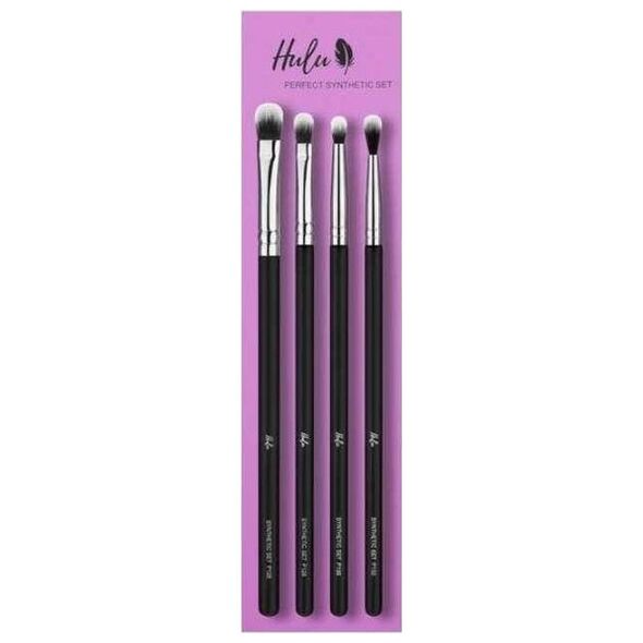 Hulu Brushes Zestaw pędzli do makijażu Synthetic Set, włosie syntetyczne, 4 szt.