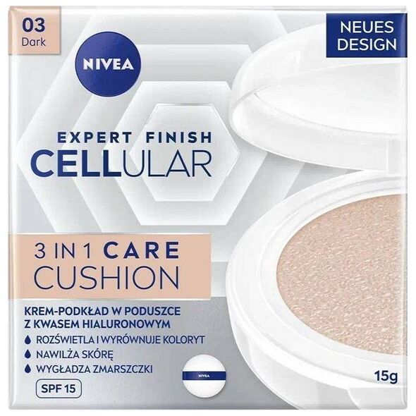 Nivea Expert Finish Cellular 3in1 Care Cushion krem-podkład w poduszce SPF15 03 Dark 15 ml