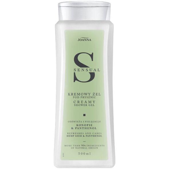 Joanna JOANNA Sensual Kremowy Żel pod prysznic - Konopie & Panthenol 500ml