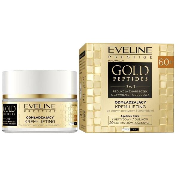 Eveline Gold Peptides 3w1 Odmładzający Krem-Lifting 60+ na dzień i noc 50ml