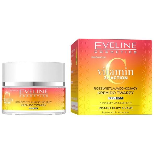 Eveline Vitamin C 3xAction Rozświetlająco - Kojący Krem do twarzy na dzień i noc 50ml
