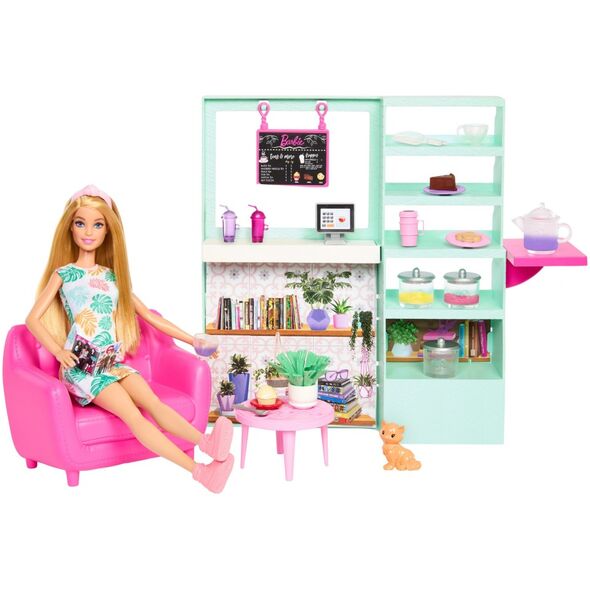Lalka Barbie Mattel Relaks w kafejce Zestaw + lalka HKT94