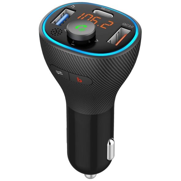 Transmiter FM Art Transmiter samochodowy FM MP3 z funkcjš BT, USB LCD FM-73 QC3.0