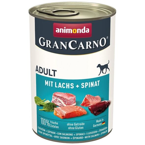 Animonda ANIMONDA GranCarno Adult Dog smak: Łosoś + szpinak 400g