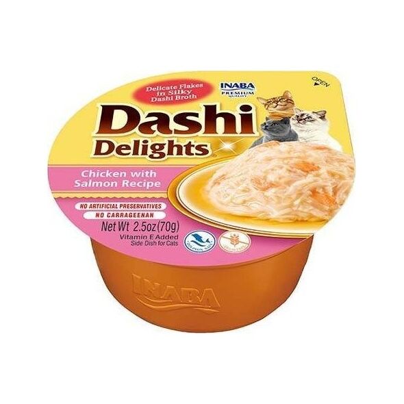 Inaba Foods Inaba DASHI uzupełniająca karma dla kota- kurczak i łosoś 70 g