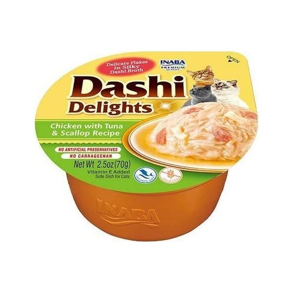 Inaba Foods Inaba DASHI uzupełniająca karma dla kota- bulion o smaku kurczaka i tuńczyka 70 g