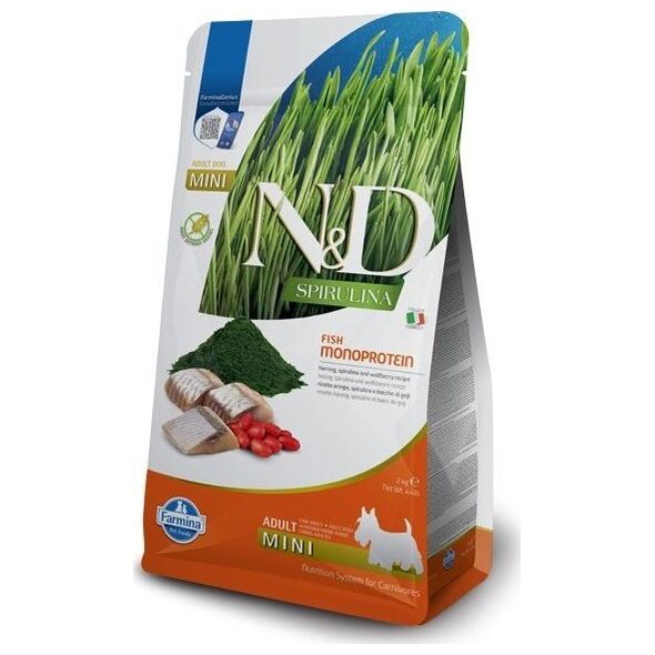 Farmina FARMINA N&D Spirulina Herring Adult Medium&Maxi - sucha karma dla psa - 7 kg