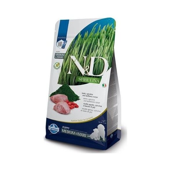 Farmina FARMINA N&D Spirulina Lamb Puppy Medium&Maxi - sucha karma dla psa - 2 kg