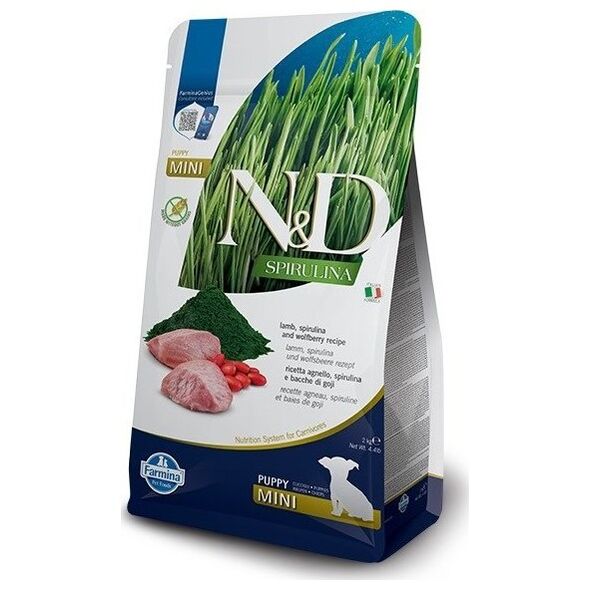 Farmina FARMINA N&D Spirulina Lamb Puppy Mini - sucha karma dla psa - 2 kg