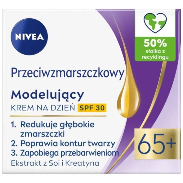 Nivea Przeciwzmarszczkowy + Modelujący krem na dzień SPF30 65+ 50ml