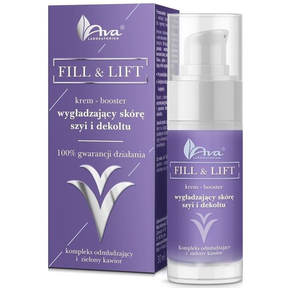 Ava Ava Laboratorium Fill & Lift krem-booster wygładzający skórę szyi i dekoltu 30ml