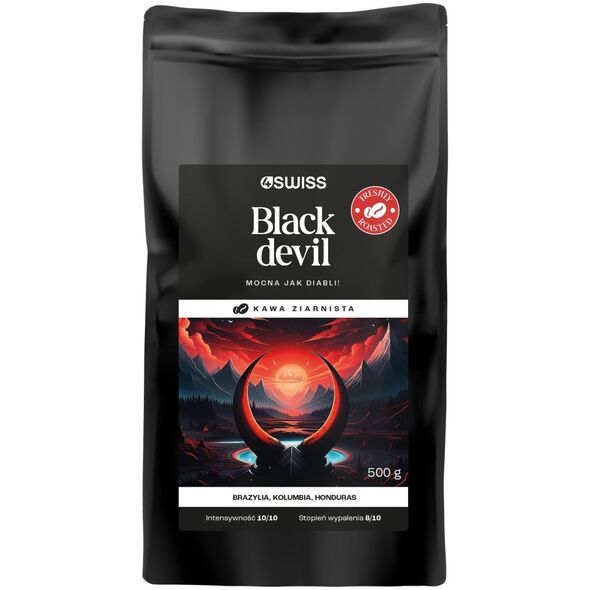 Kawa ziarnista 4Swiss Black Devil świeżo palona 500 g