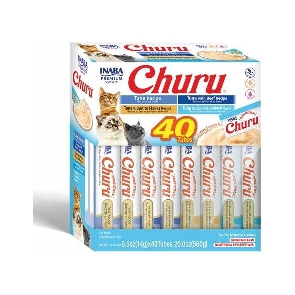 Inaba Foods INABA CAT CHURU VARIETIES tuńczyk - przysmak dla kota 40x14 g