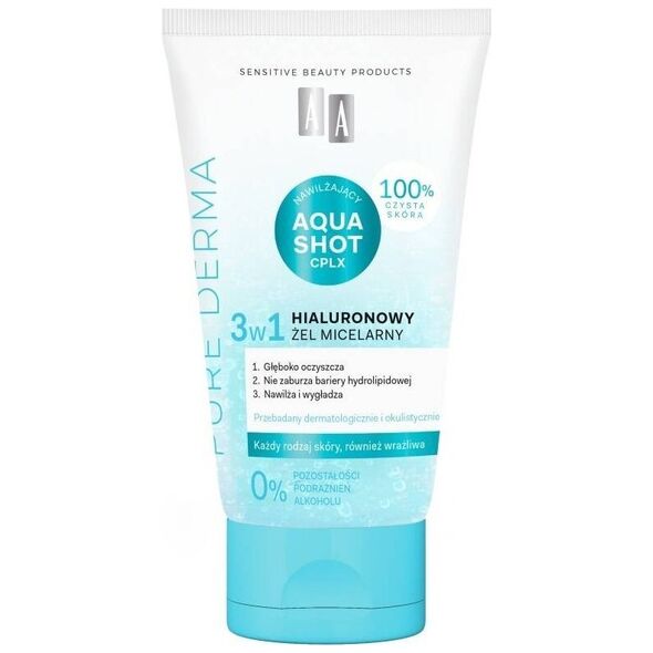 AA Pure Derma Hialuronowy żel micelarny 3w1 150ml