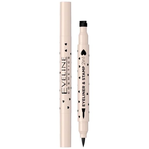 XXXX__Eveline Cosmetics (Eveline) Eveline Eyeliner & Stamp 2in1 eyeliner ze stemplem 01 Serce