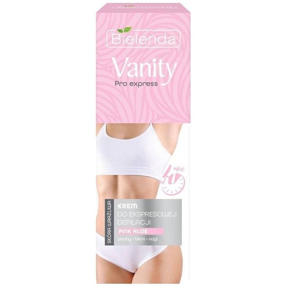 Bielenda Bielenda Vanity Pro Express krem do ekspresowej depilacji skóry wrażliwej Pink Aloe 75ml