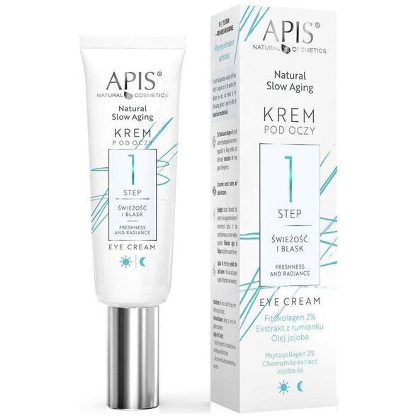 Apis Apis Natural Slow Aging krem pod oczy step 1 świeżość i blask 15ml