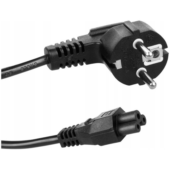 Kabel zasilający Maclean Kabel zasilający typu koniczynka Maclean, 3 pin, wtyk EU, 1.5m, MCTV-857