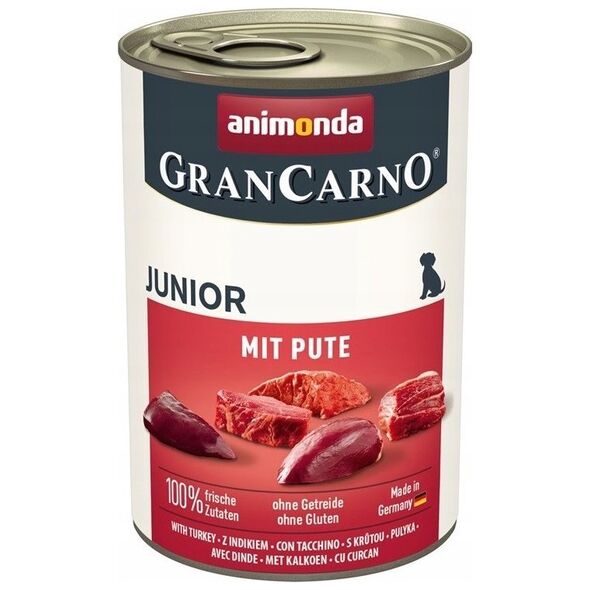 Animonda GranCarno Junior z indykiem Mokra karma dla psa w puszce 400g