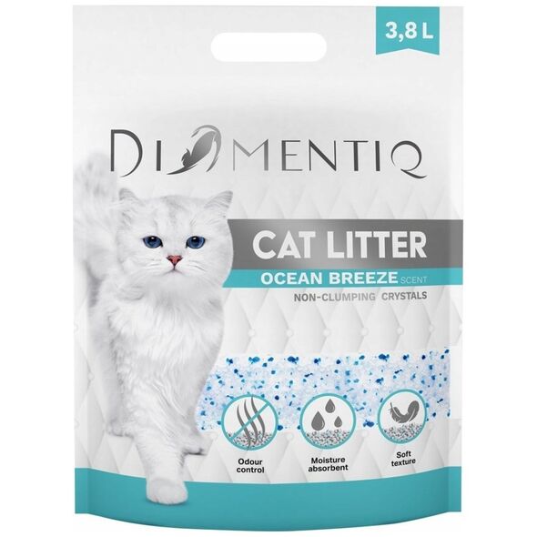 Żwirek dla kota DIAMENTIQ DIAMENTIQ Ocean Breeze - żwirek niezbrylający - 3,8 l