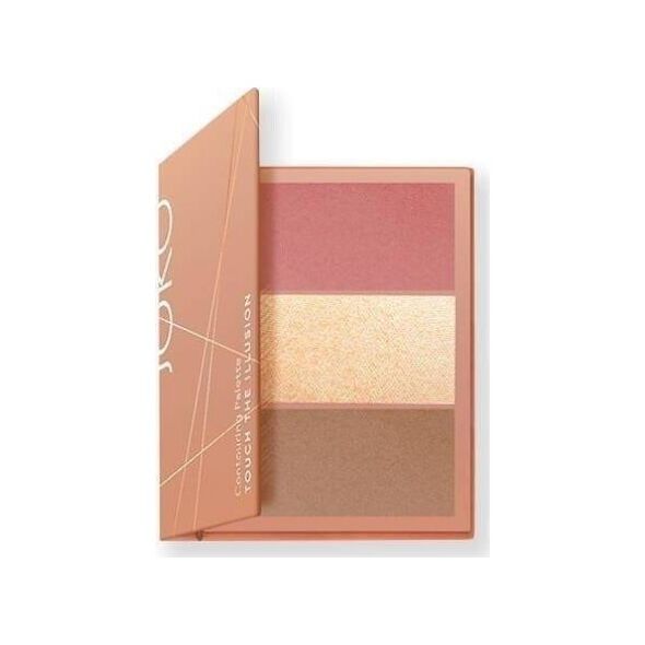 Joko Touch The Illusion Contouring Palette paletka do konturowania twarzy 3w1 03 Peach 3x3.5g