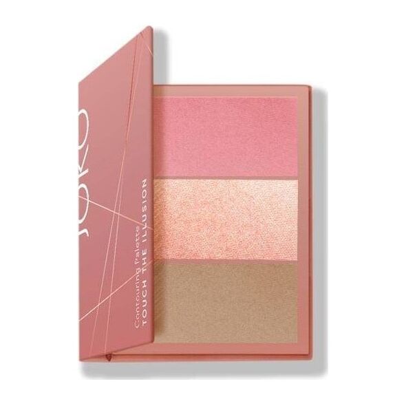 Joko Touch The Illusion Contouring Palette paletka do konturowania twarzy 3w1 01 Pink 3x3.5g