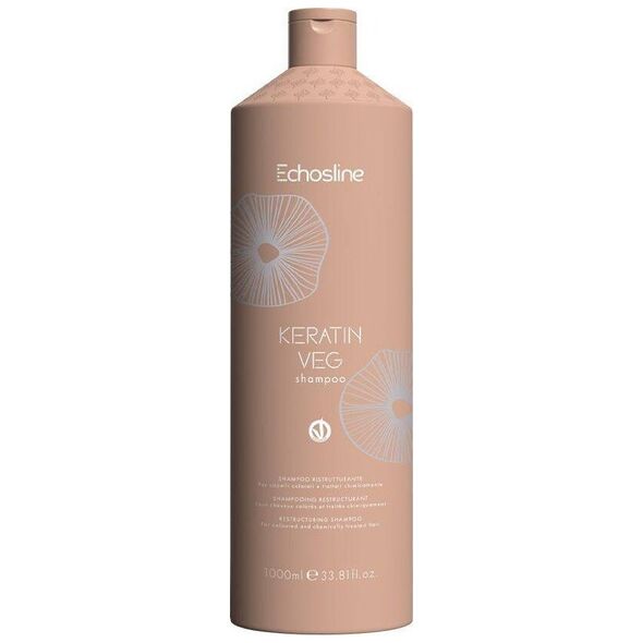Echosline Keratin Veg regenerujący szampon do włosów 1000ml