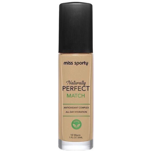 Miss Sporty Miss Sporty Naturally Perfect Match wegański podkład nawilżający 10 Warm 30ml