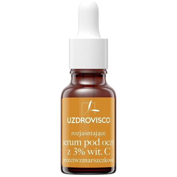 Uzdrovisco Świetlik rozjaśniające serum pod oczy z 3% wit.c przeciwzmarszczkowe 15ml