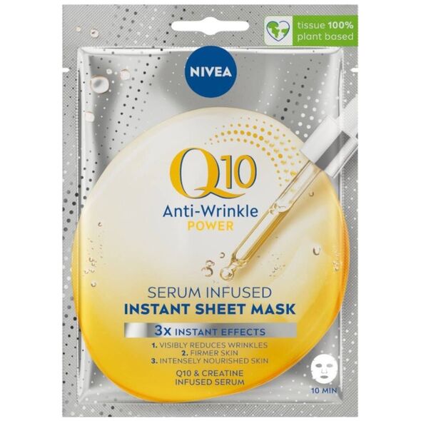 Nivea Nivea Q10 maska w płachcie z serum przeciwzmarszczkowym 1szt