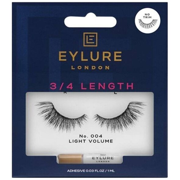 Eylure Eylure 3/4 Length Lashes sztuczne rzęsy z klejem efekt pogrubienia No. 004