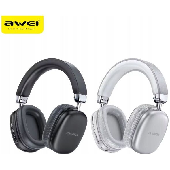 Słuchawki Awei AWEI słuchawki nauszne Bluetooth AT7 czarny/black