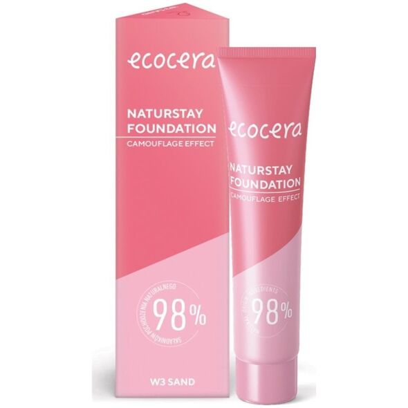 Ecocera  ECOCERA Naturstay Foundation Naturalny Podkład - efekt kamuflażu W3 Sand 30ml