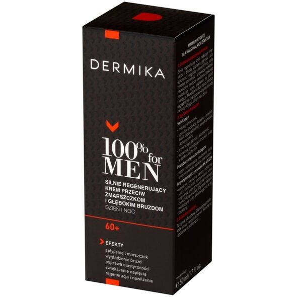 Dermika DERMIKA 100% for Men Silnie regenerujący krem przeciw zmarszczkom i głębokim bruzdom 60+ dzień/noc 50 ml