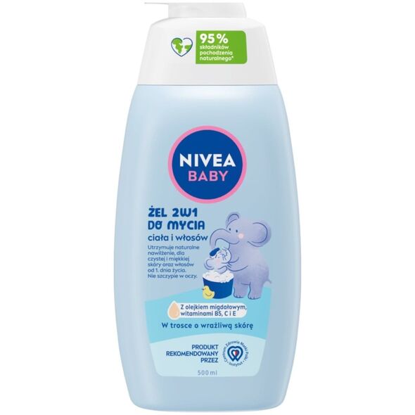 Nivea NIVEA BABY Żel d/mycia ciała/wł 500ml z pom. 80512