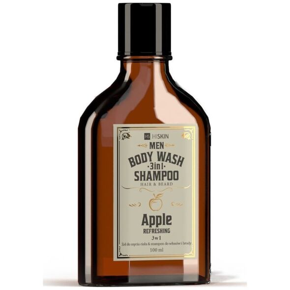 HiSkin HISKIN Men Whisky Żel do mycia ciała i szampon do włosów i brody 3w1 - Apple 100 ml (mini)