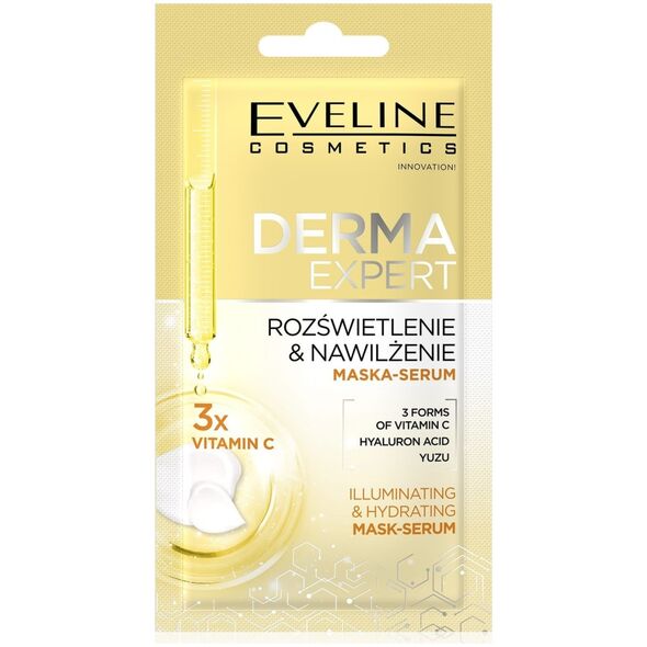 Eveline EVELINE Derma Expert Maska - serum rozświetlenie i nawilżenie 8 ml