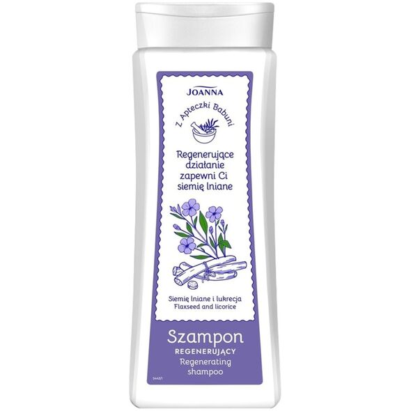 Joanna JOANNA Z Apteczki Babuni Szampon do włosów - Siemię lniane i lukrecja 300 ml