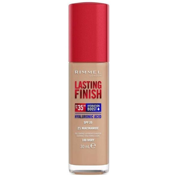 Rimmel  Rimmel Lasting Finish 35H silnie nawilżający i długotrwale kryjący podkład do twarzy z filtrem SPF20 100 Ivory 30ml